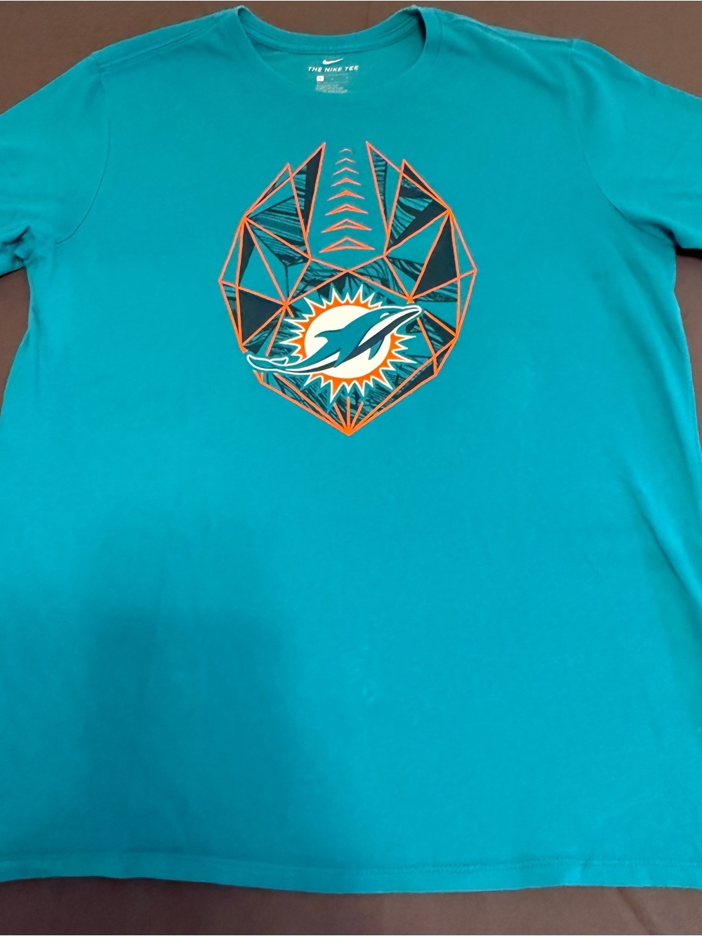 Nike Men's Teal Graphic Dolphins Short Sleeve Tee